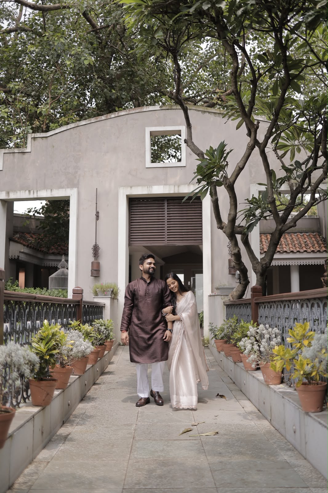 Nishit and Nidhi walking together